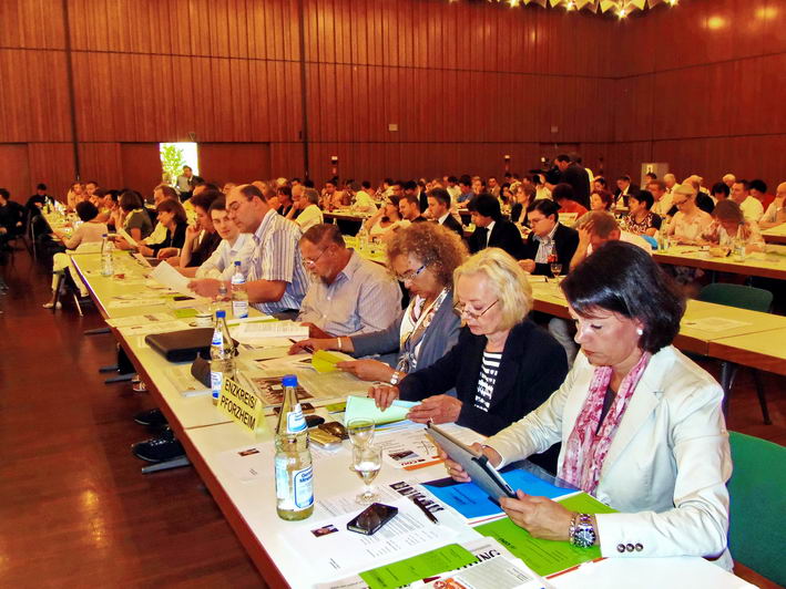 die Tagungsteilnehmer in der Stadthalle Sinsheim