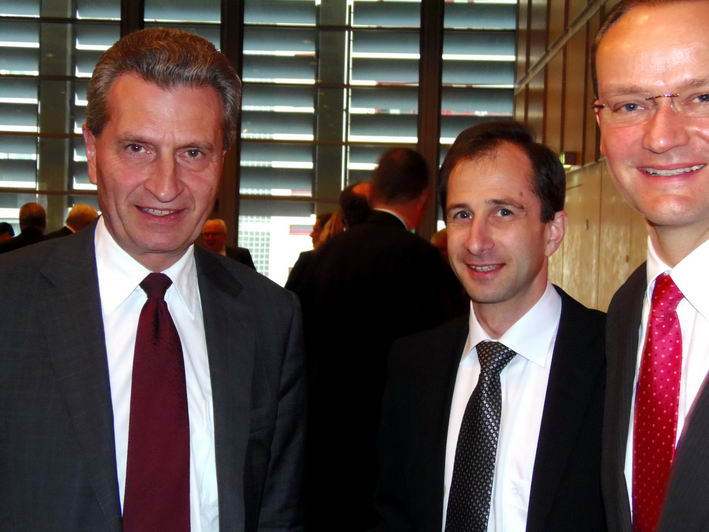 Gnther H. Oettinger, Dr. Jochen Birkle und Gunther Krichbaum