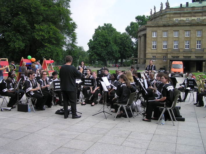 Begrung der Gste durch die sdafrikanische Musikkapelle KwaZulu-Natal Yout Wind Band 