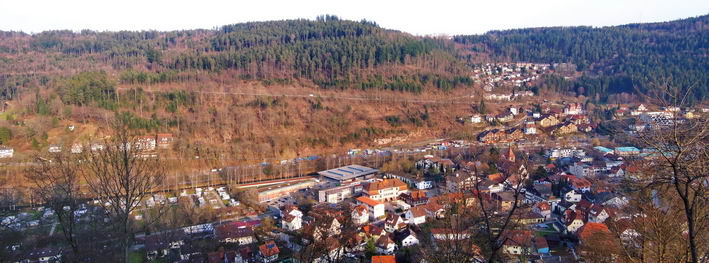 Panoramabild - Blick von der Burg Liebenzell - volle Gre - bitte klicken