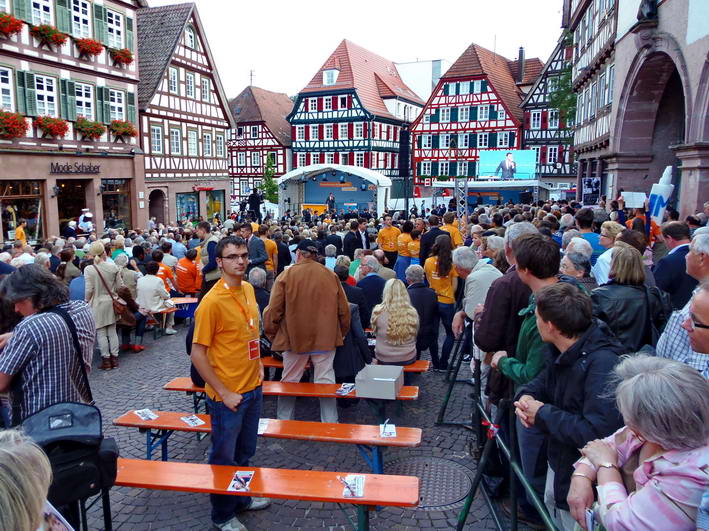 auf dem Marktplatz angekommen