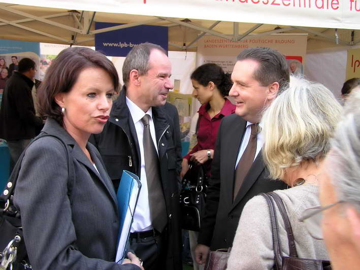 Gesprchsrunde Viktoria Schmid - MP Stefan Mappus -  Lothar Frick - Christine Stavenhagen