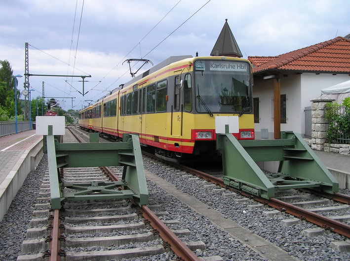 Bild:  Ankunft in Odenheim, Bahnhof 